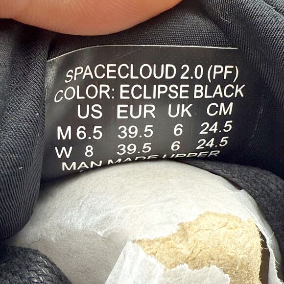 Snibbs Women Spacecloud 2.0 Running Sneaker US 8 Wide EU 39.5 Black Athletic NIB - Picture 12 of 12